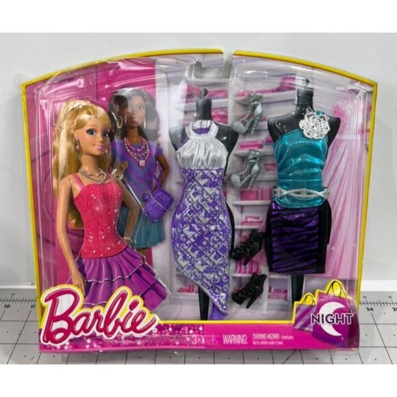 Barbie Night Looks Fashion Assortment - 2 Outfits & Accessories New In Box - Picture 1 of 8